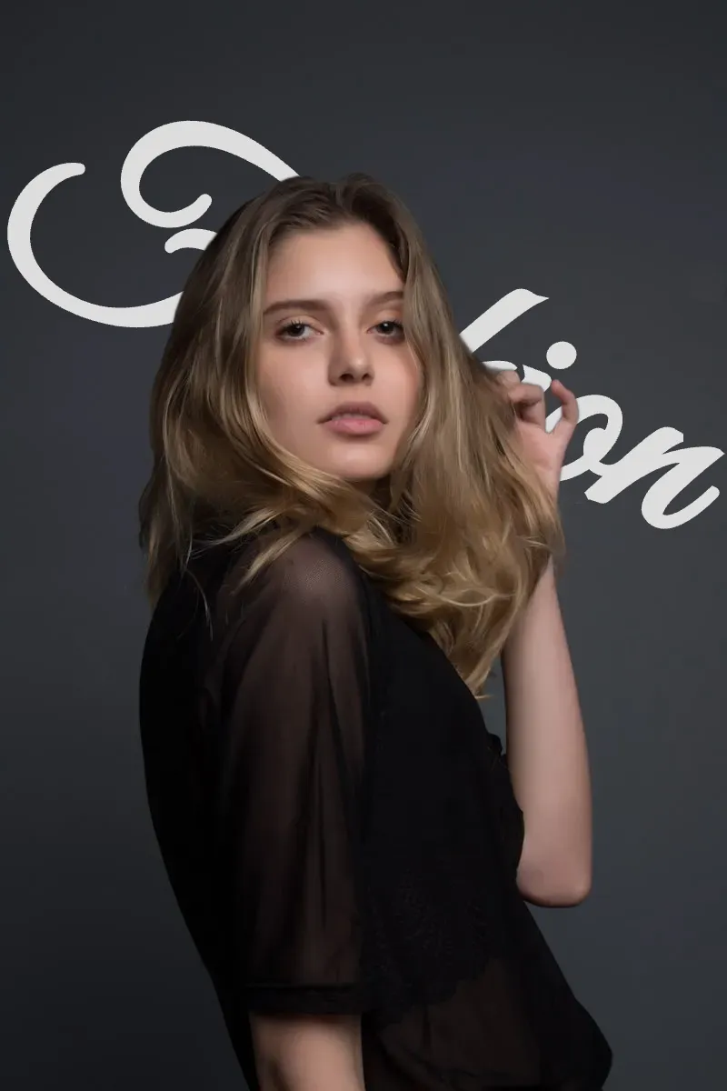 FASHION - luxury style - Text Behind Image Example